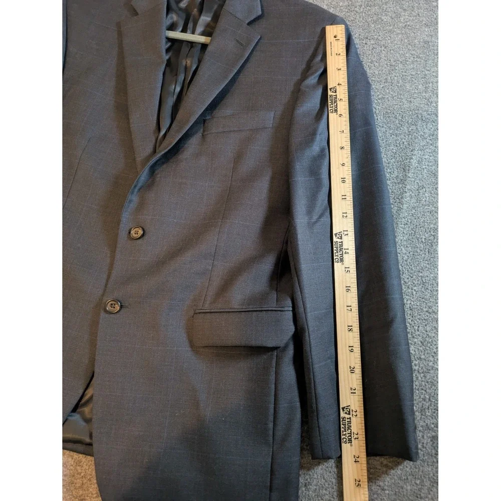 Lauren Ralph Lauren Blazer Men‎ Green Label Wool 40R Charcoal Gray Plaid